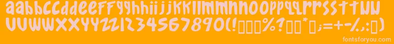 gkreib   Font – Pink Fonts on Orange Background
