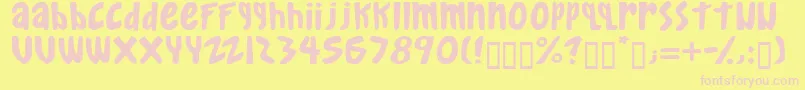 gkreib   Font – Pink Fonts on Yellow Background