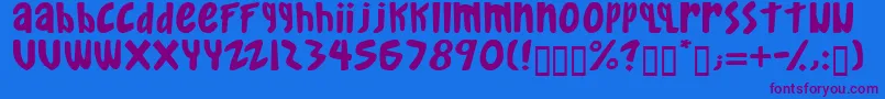 gkreib   Font – Purple Fonts on Blue Background