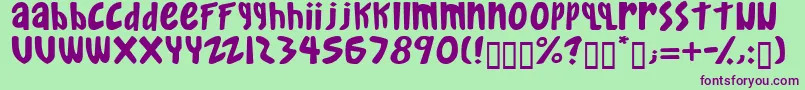 gkreib   Font – Purple Fonts on Green Background