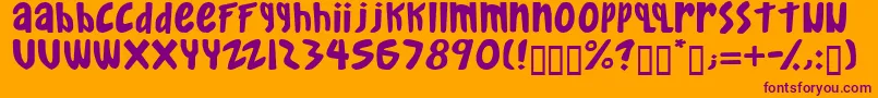 gkreib  -Schriftart – Violette Schriften auf orangefarbenem Hintergrund