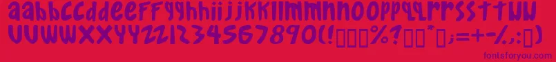 gkreib   Font – Purple Fonts on Red Background