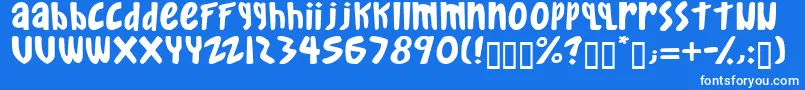 gkreib   Font – White Fonts on Blue Background