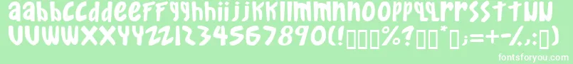 gkreib   Font – White Fonts on Green Background