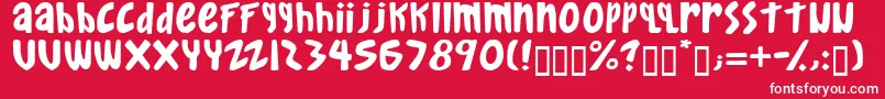 gkreib   Font – White Fonts on Red Background