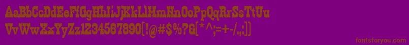 Zabars Font – Brown Fonts on Purple Background