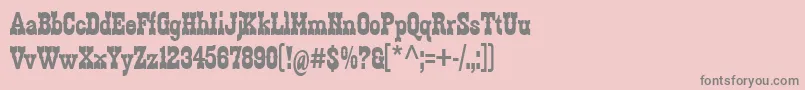 フォントZabars – ピンクの背景に灰色の文字