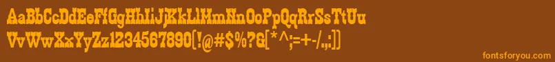 Zabars Font – Orange Fonts on Brown Background