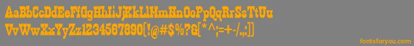 Zabars Font – Orange Fonts on Gray Background