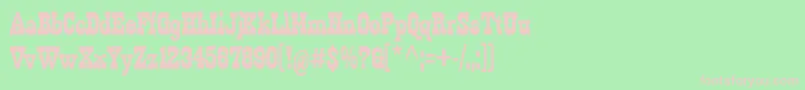 Zabars Font – Pink Fonts on Green Background