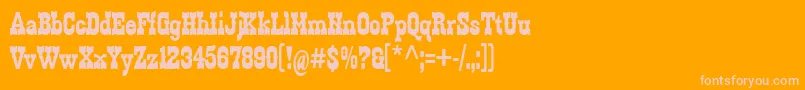 Zabars Font – Pink Fonts on Orange Background