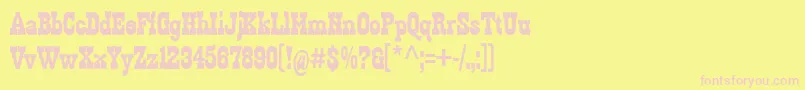 Zabars Font – Pink Fonts on Yellow Background