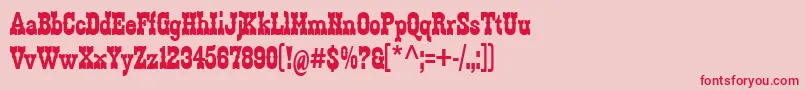 Zabars Font – Red Fonts on Pink Background
