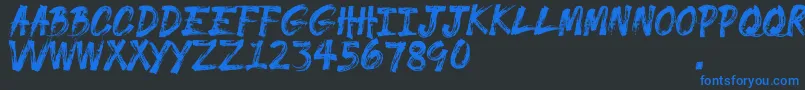 GLADES DEMO Font – Blue Fonts on Black Background