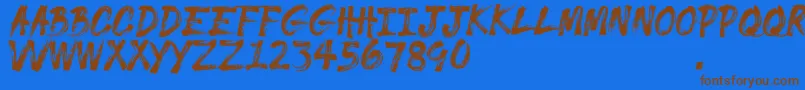 GLADES DEMO Font – Brown Fonts on Blue Background