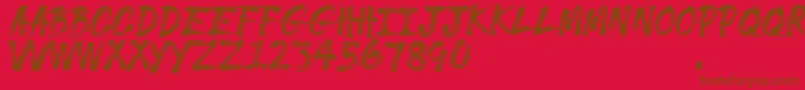 GLADES DEMO Font – Brown Fonts on Red Background