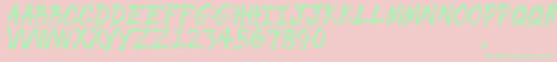 GLADES DEMO Font – Green Fonts on Pink Background