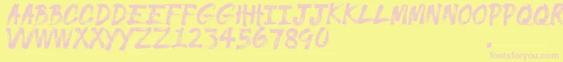GLADES DEMO Font – Pink Fonts on Yellow Background
