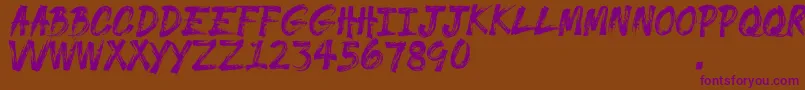 GLADES DEMO Font – Purple Fonts on Brown Background