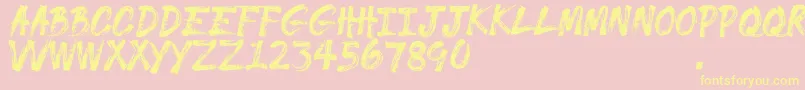 fuente GLADES DEMO – Fuentes Amarillas Sobre Fondo Rosa