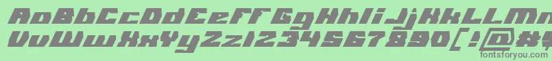 GLADIATOR SPORT Bold Italic Font – Gray Fonts on Green Background