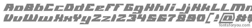 GLADIATOR SPORT Bold Italic-Schriftart – Graue Schriften auf weißem Hintergrund