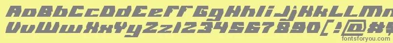 GLADIATOR SPORT Bold Italic Font – Gray Fonts on Yellow Background