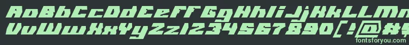fuente GLADIATOR SPORT Bold Italic – Fuentes Verdes Sobre Fondo Negro