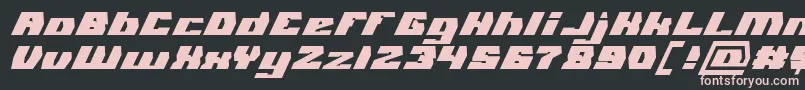 GLADIATOR SPORT Bold Italic Font – Pink Fonts on Black Background