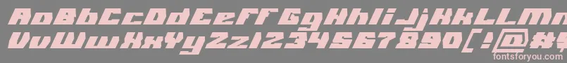 GLADIATOR SPORT Bold Italic Font – Pink Fonts on Gray Background