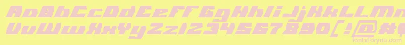 GLADIATOR SPORT Bold Italic Font – Pink Fonts on Yellow Background