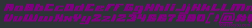 GLADIATOR SPORT Bold Italic Font – Purple Fonts on Black Background