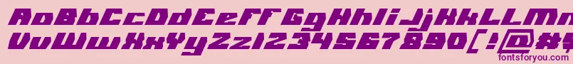 GLADIATOR SPORT Bold Italic Font – Purple Fonts on Pink Background