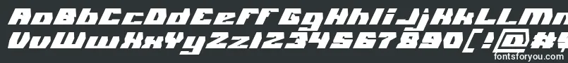 Шрифт GLADIATOR SPORT Bold Italic – белые шрифты