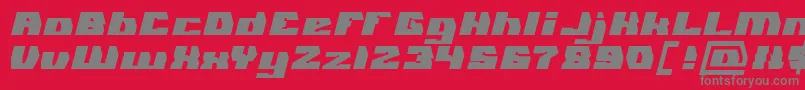 フォントGLADIATOR SPORT Bold – 赤い背景に灰色の文字
