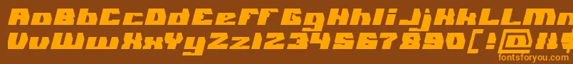 Fonte GLADIATOR SPORT Bold – fontes laranjas em um fundo marrom