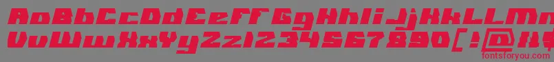 フォントGLADIATOR SPORT Bold – 赤い文字の灰色の背景