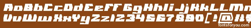 GLADIATOR SPORT Bold-Schriftart – Weiße Schriften auf braunem Hintergrund