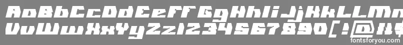 フォントGLADIATOR SPORT Bold – 灰色の背景に白い文字