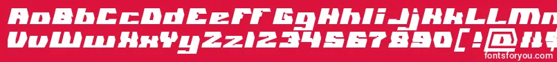 フォントGLADIATOR SPORT Bold – 赤い背景に白い文字