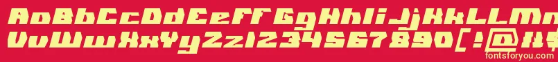 GLADIATOR SPORT Bold-Schriftart – Gelbe Schriften auf rotem Hintergrund