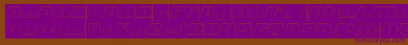 GLADIATOR SPORT Hollow Inverse Font – Purple Fonts on Brown Background