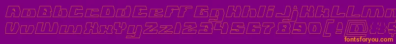 GLADIATOR SPORT Hollow Font – Orange Fonts on Purple Background