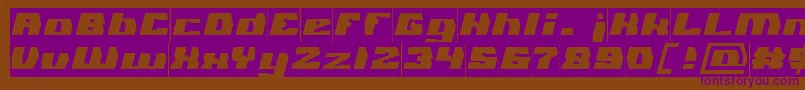 GLADIATOR SPORT Inverse Font – Purple Fonts on Brown Background