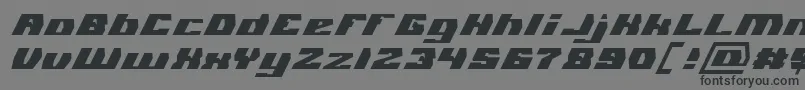GLADIATOR SPORT Italic-fontti – mustat fontit harmaalla taustalla