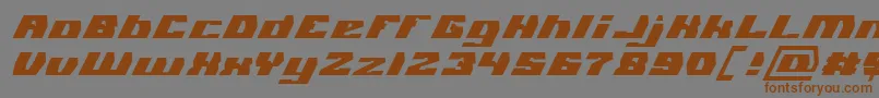 GLADIATOR SPORT Italic-Schriftart – Braune Schriften auf grauem Hintergrund