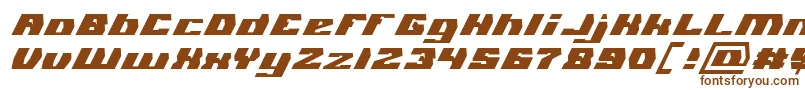 GLADIATOR SPORT Italic-Schriftart – Braune Schriften auf weißem Hintergrund