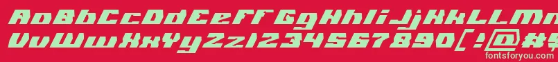 GLADIATOR SPORT Italic Font – Green Fonts on Red Background
