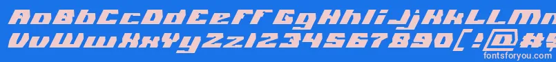 GLADIATOR SPORT Italic Font – Pink Fonts on Blue Background
