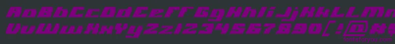 GLADIATOR SPORT Italicフォントについての詳細 フォントGLADIATOR SPORT Italic – 黒い背景に紫のフォント